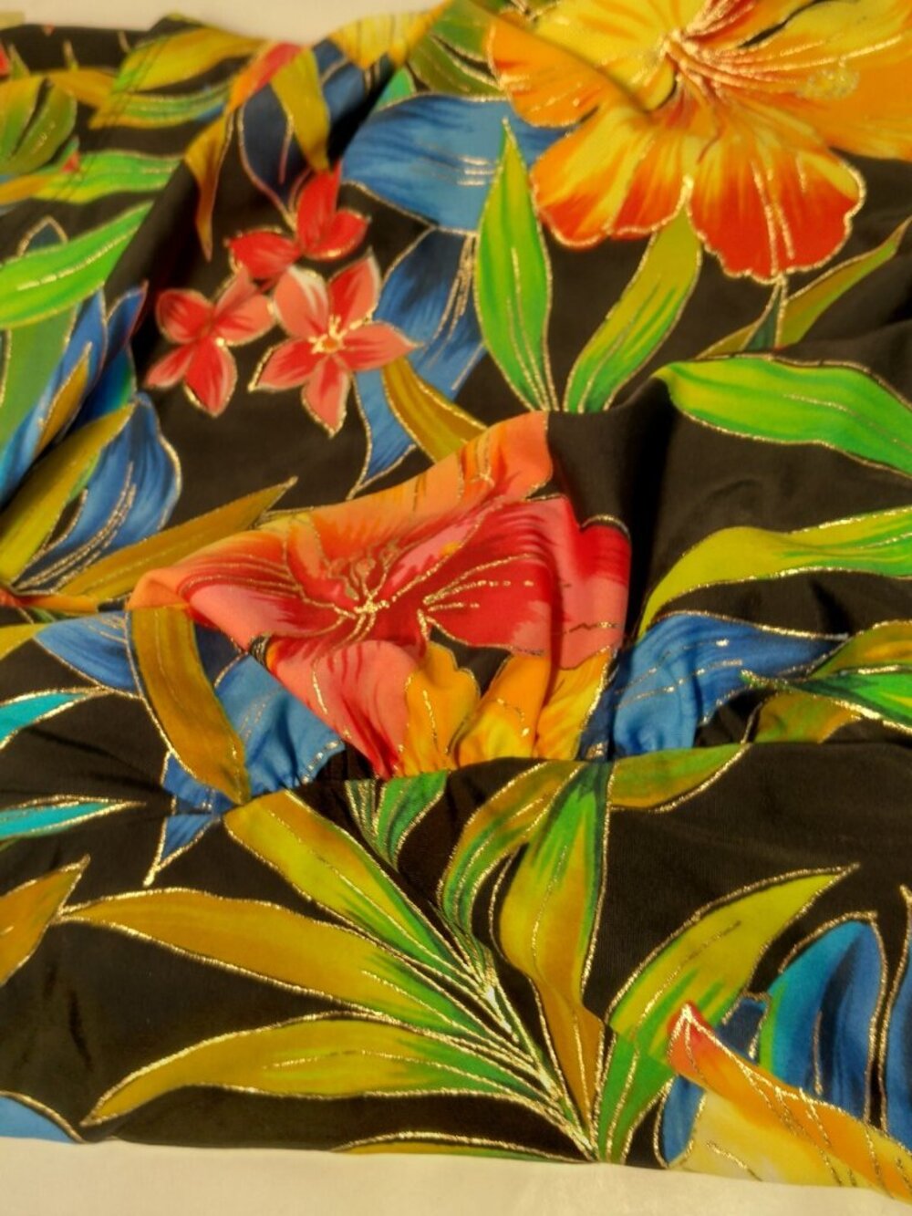 Islander Vintage Swimsuit Size 16 Faux Wrap Tropical Floral Swim Swimming - Picture 4 of 16